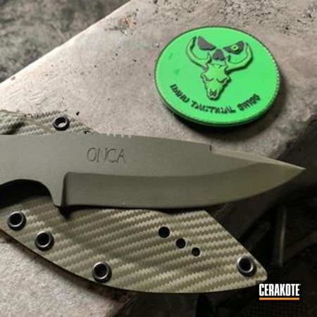 Powder Coating: S.H.O.T,Fixed-Blade Knife,Knife,O.D. Green H-236,Custom Knife Parts