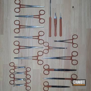 Copper Suede Surgical Instruments