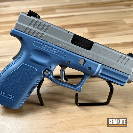 Powder Coating: 9mm,S.H.O.T,Pistol,POLAR BLUE H-326,Satin Mag H-147,Springfield XD,Springfield Armory