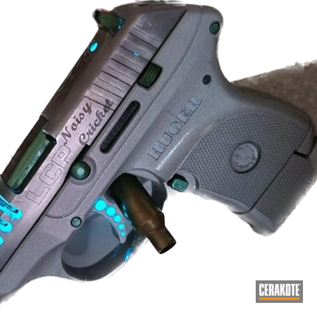 Powder Coating: Space Gat,S.H.O.T,Crushed Silver H-255,Pistol,Cerakote FX HUNTER FX-103,Ruger LCP,Ruger,Aerospace and Aviation,Glow In the Dark,Space Force