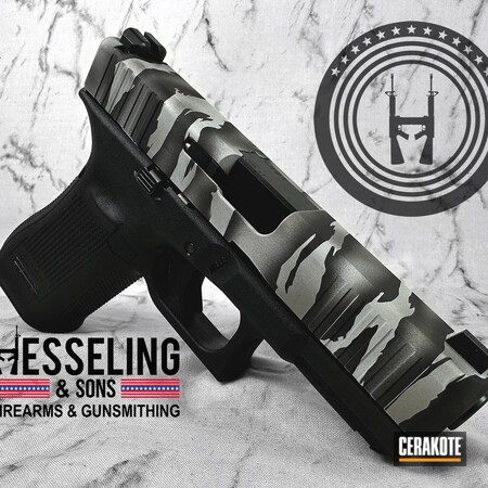 Powder Coating: Graphite Black H-146,Glock,S.H.O.T,Tiger Camo,Glock 19,Camo,Gun Metal Grey H-219,Sniper Grey H-234