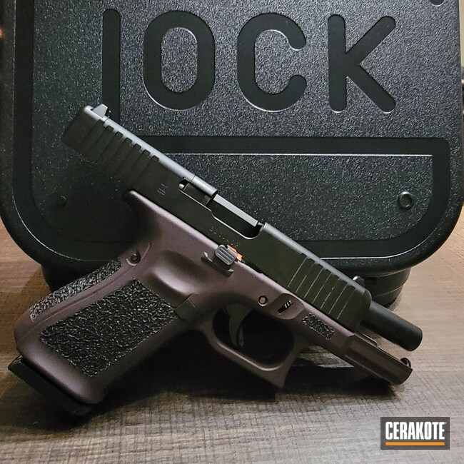 Cerakoted: S.H.O.T,Glock 19,Graphite Black H-146,BLACK CHERRY H-319,Plum,Glock,Plum Brown H-298