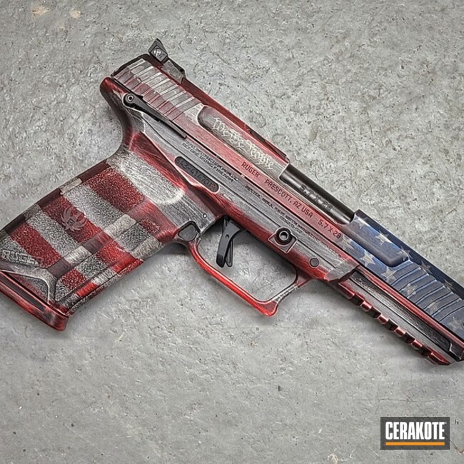 Distressed American Flag Ruger 5.7
