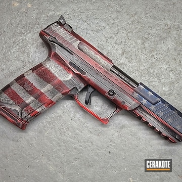 Distressed American Flag Ruger 5.7