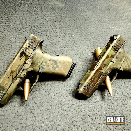 Powder Coating: 9mm,Midnight Bronze H-294,Glock,S.H.O.T,Handguns,Pistol,Glock 43X,Noveske Bazooka Green H-189,MAGPUL® O.D. GREEN H-232,Daily Carry,Burnt Bronze H-148,Kryptek