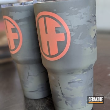 Cerakoted Sniper Green, Sig™ Dark Grey, Graphite Black And Firehouse Red Custom Tumbler Cup
