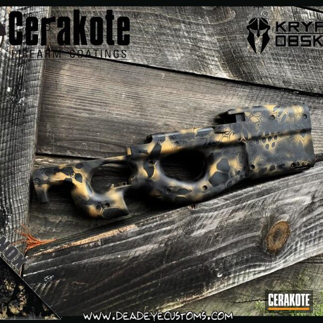 Cerakoted Sig™ Dark Grey, Graphite Black, Blackout And Gold Ps90