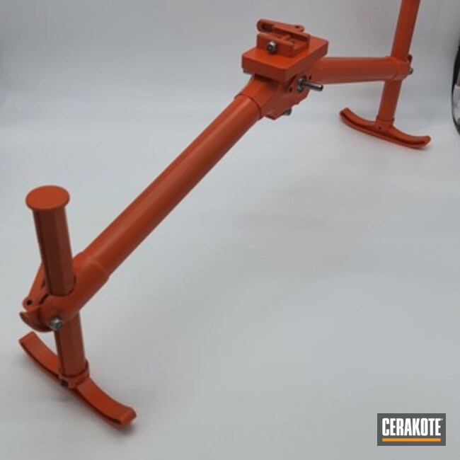 Cerakoted Hunter Orange Rifle Bipod