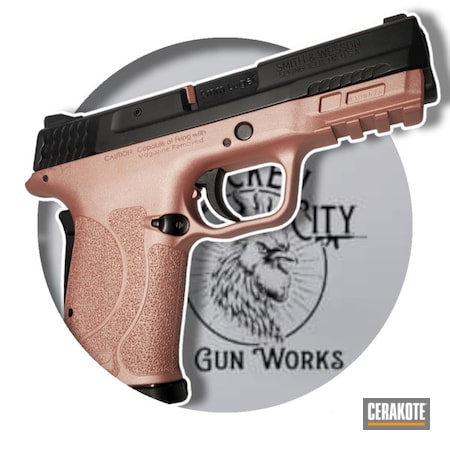 Powder Coating: ROSE GOLD H-327,Smith & Wesson,Pink,S.H.O.T,Pink and Black,Shield,Smith & Wesson M&P Shield EZ