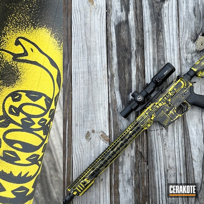 Cerakoted: S.H.O.T,Electric Yellow H-166,Battleworn,Graphite Black H-146,Dont Tread On Me,AR Rifle,Gold H-122