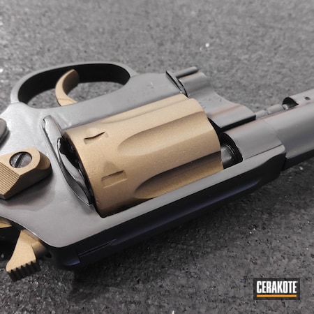 Powder Coating: Graphite Black H-146,Smith & Wesson,Smith & Wesson Revolver,S.H.O.T,Revolver,Burnt Bronze H-148