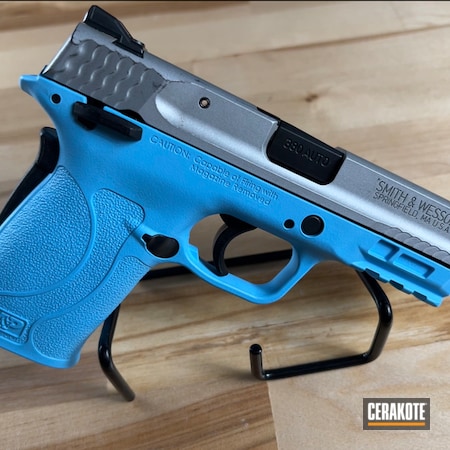 Powder Coating: 9mm,Smith & Wesson M&P,Smith & Wesson,M&P Shield EZ,BLUE RASPBERRY H-329,.380 ACP,S.H.O.T,Pistol,Smith & Wesson M&P Shield EZ