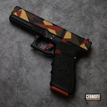Cerakoted Splinter Camo Glock 20 In H-294, H-146, H-216 And H-122