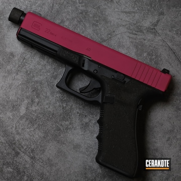 Cerakoted Sig™ Pink And Graphite Black Glock 22