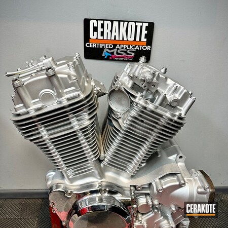 Powder Coating: Suzuki,Engine,Motorcycle,Motorcycle Parts,CERAKOTE GLACIER SILVER C-7700,Intruder 1400cc