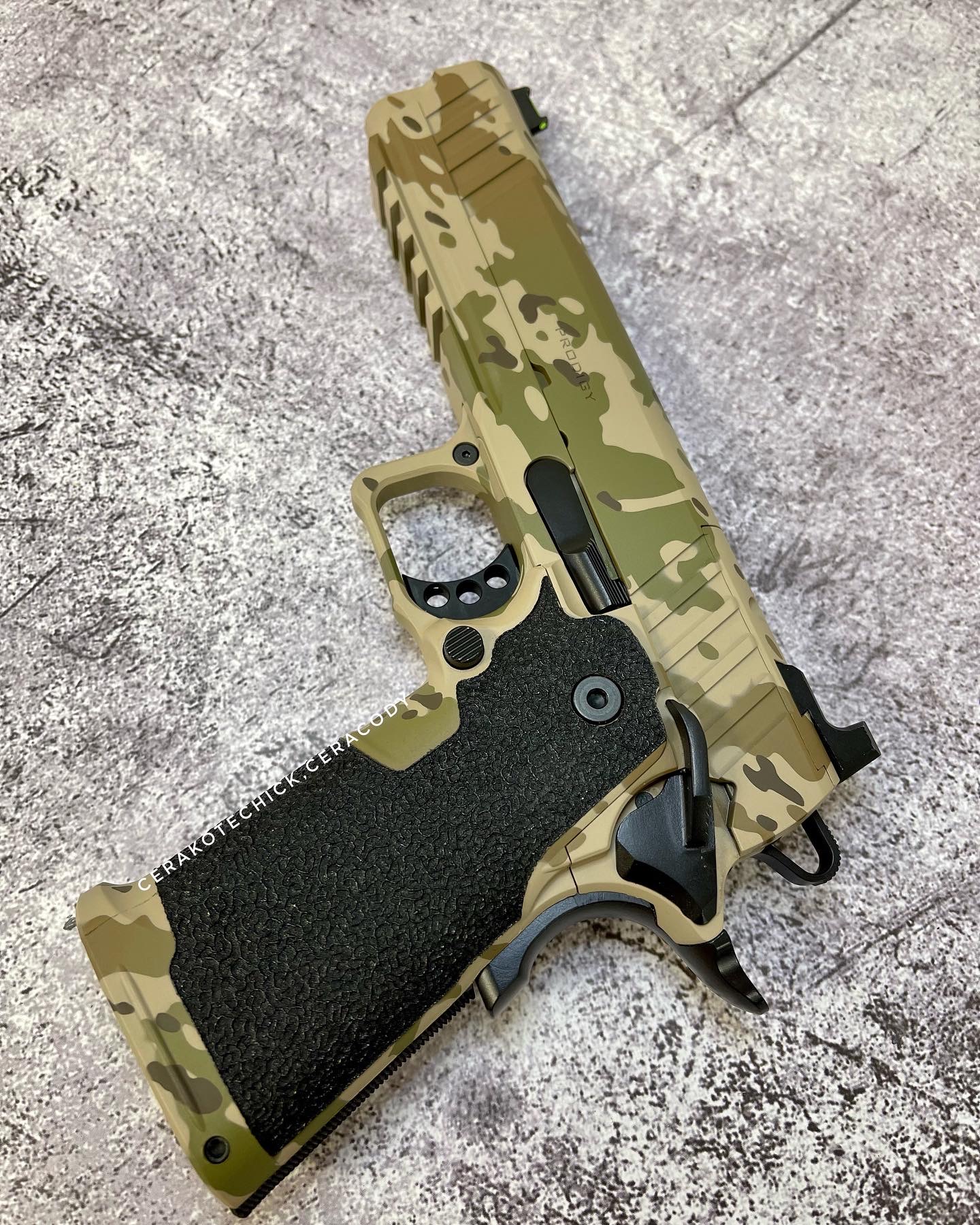 Custom Prodigy Arid Camo and Stippling using Noveske Bazooka Green ...