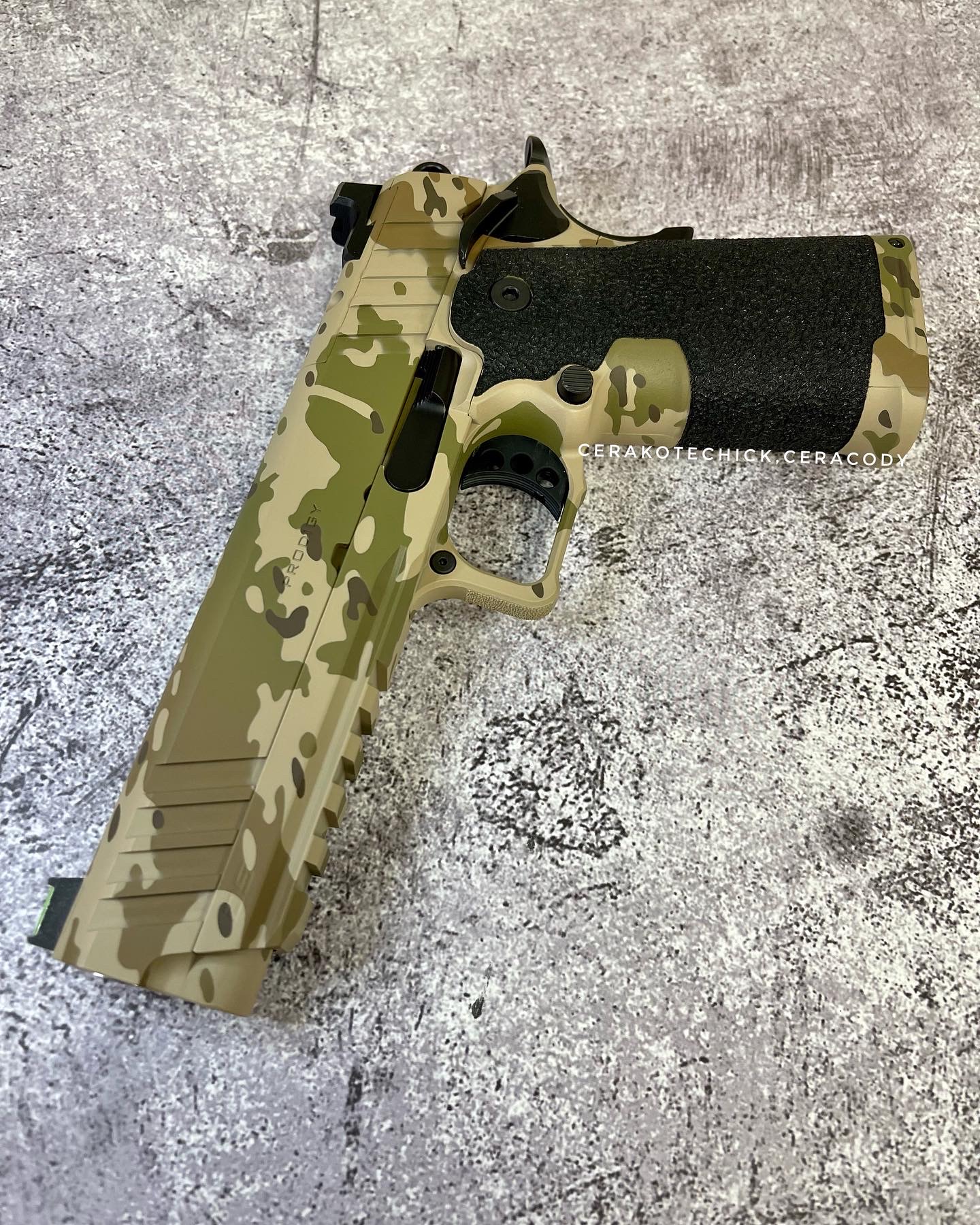 Custom Prodigy Arid Camo and Stippling using Noveske Bazooka Green ...