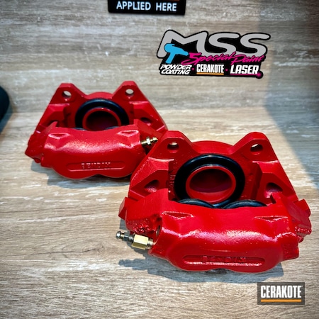Powder Coating: HIGH GLOSS ARMOR CLEAR H-300,RUBY RED H-306,Automotive,Ford,Brake Calipers,Ford Falcon