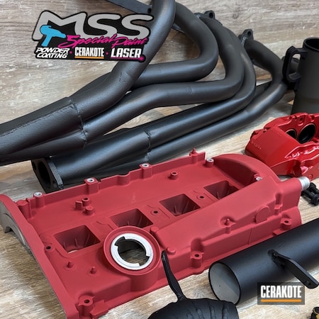 Powder Coating: Engine Parts,CERAKOTE GLACIER BLACK C-7600,Valve Cover,HIGH GLOSS ARMOR CLEAR H-300,RUBY RED H-306,Automotive,MATTE ARMOR CLEAR H-301,Headers,Engine Cover,Brake Calipers