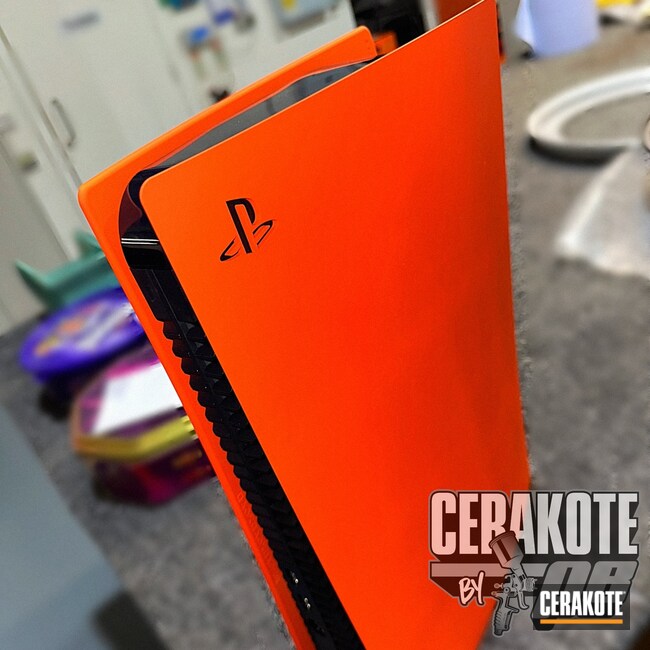 Cerakoted: Faceplate,PlayStation 5,Gaming,Hunter Orange H-128