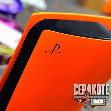 Powder Coating: Hunter Orange H-128,Faceplate,PlayStation 5,Gaming