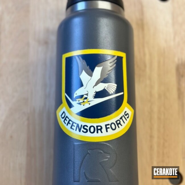 Defensor Fortis Air Force Patch On Rtic Tumbler