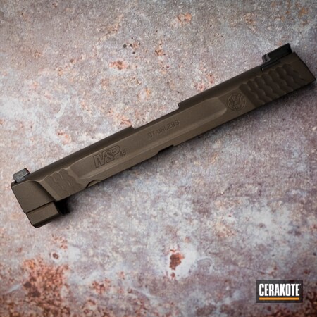 Powder Coating: Slide,Midnight Bronze H-294,Smith & Wesson,Smith & Wesson M&P Shield,S.H.O.T,Pistol,Pistol Slide