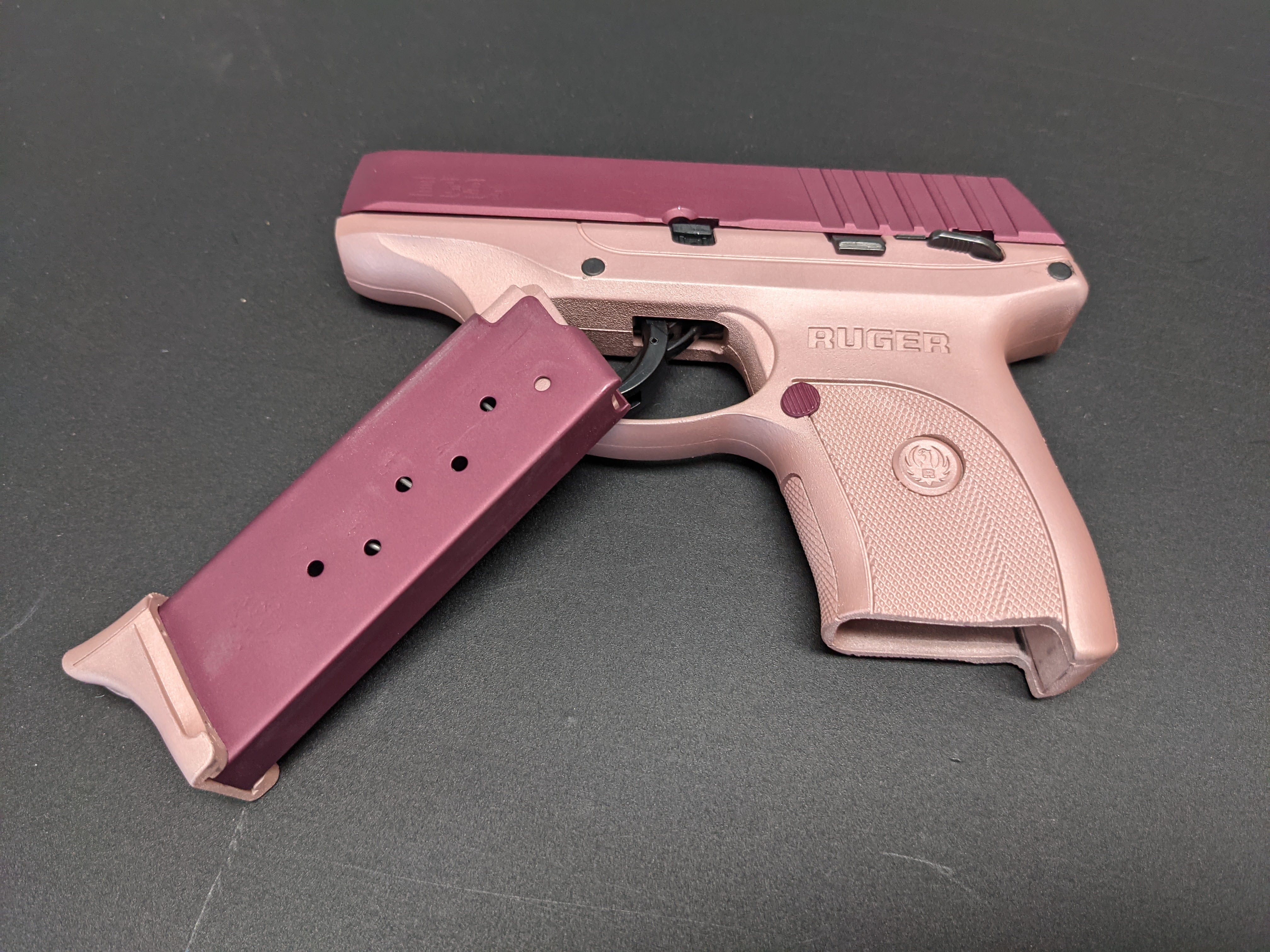 Ruger using Rose Gold and Black Cherry | Cerakote