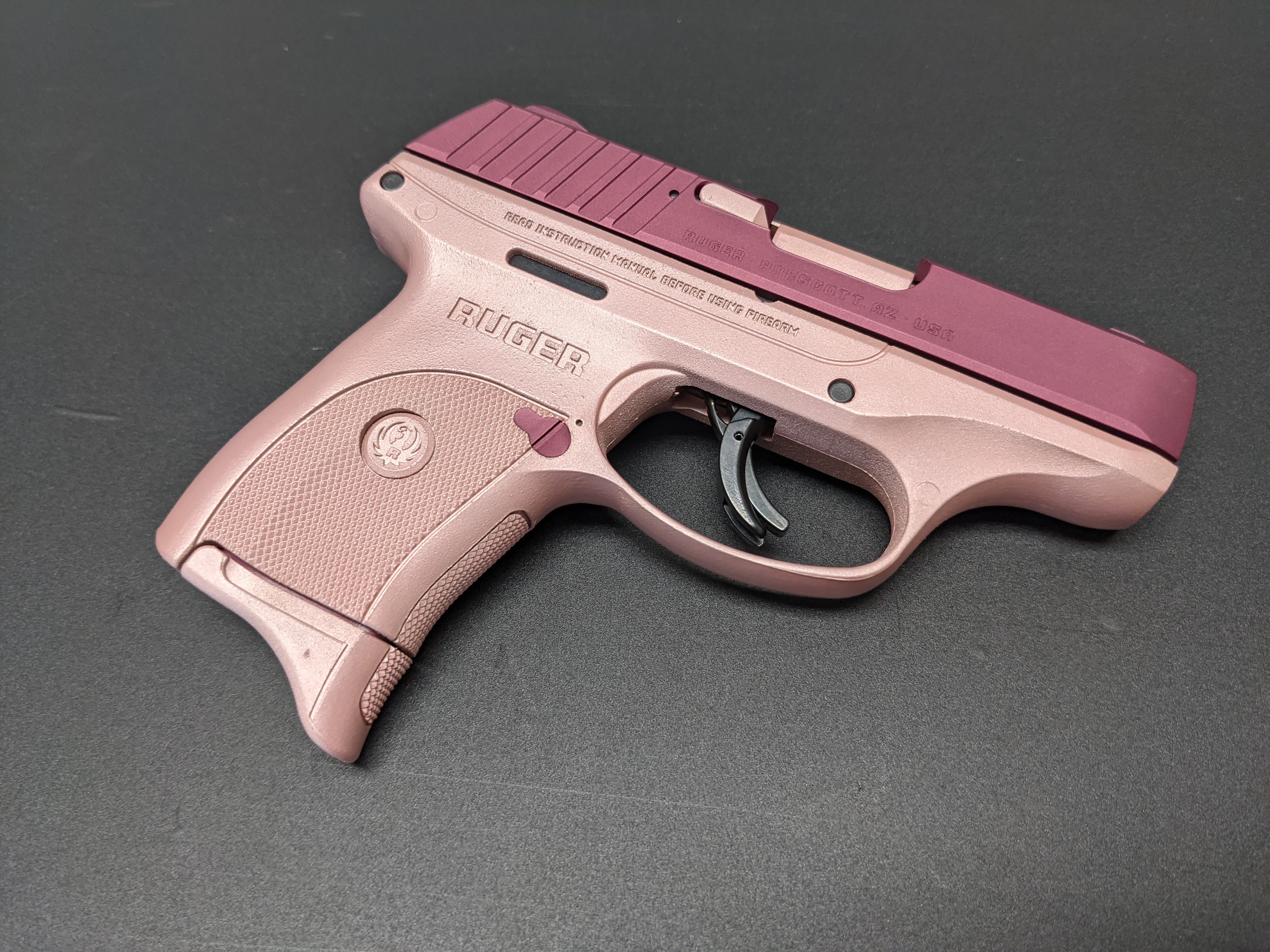 Ruger using Rose Gold and Black Cherry | Cerakote