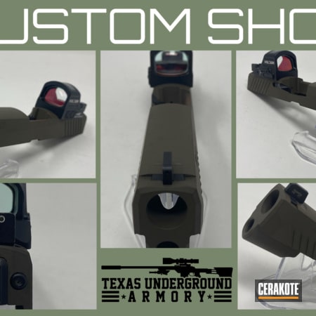 Powder Coating: Slide,Custom Slide,S.H.O.T,O.D. Green H-236,Pistol Slide