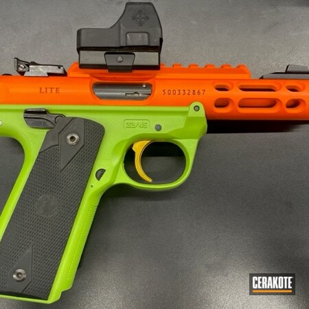 Powder Coating: Hunter Orange H-128,Zombie Green H-168,S.H.O.T,.22LR,Loud,Ruger