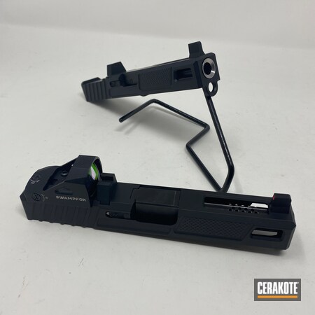 Powder Coating: Machined Slide,Graphite Black H-146,S.H.O.T