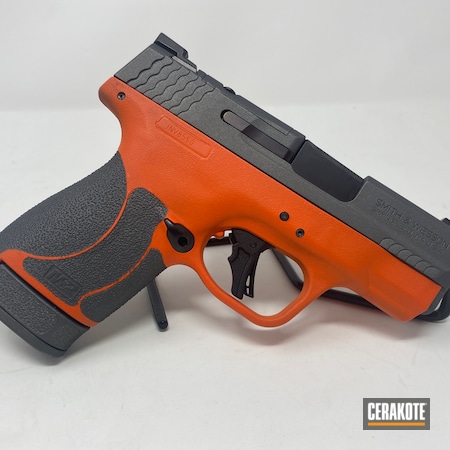 Powder Coating: Hunter Orange H-128,S.H.O.T,PLATINUM GREY H-337,Theme,M&P,S&W,M&P Shield 9mm