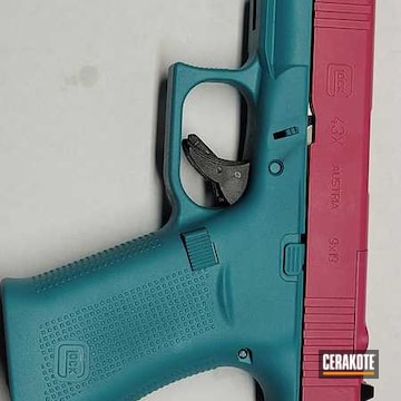 Cerakoted Sig™ Pink And Patriot Blue Custom Glock 43x