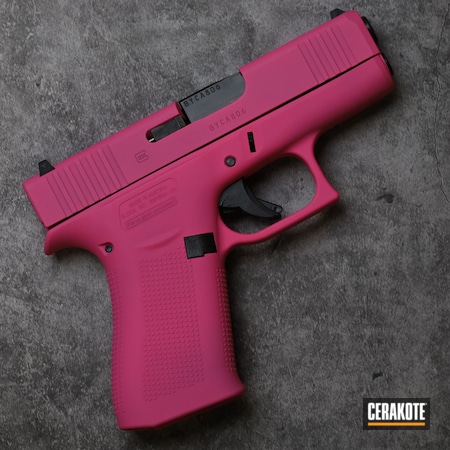 Powder Coating: Glock,S.H.O.T,Handguns,Pistol,Glock 43X,Handgun,Pistols,43x,Prison Pink H-141