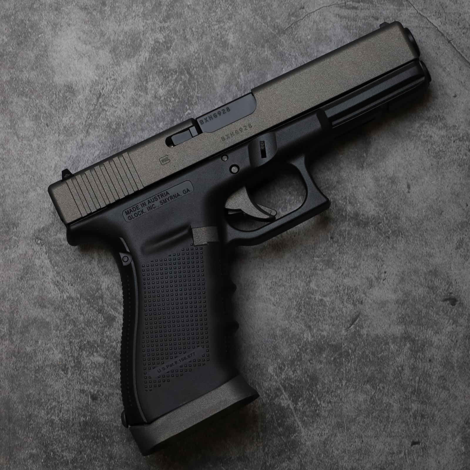 Glock Coating Glock Coated with Graphite Black and Tungsten | Cerakote