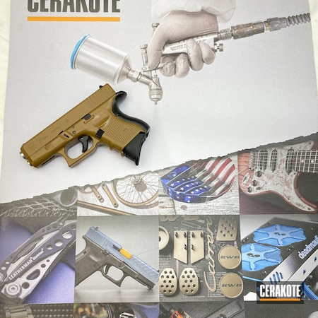 Powder Coating: Glock,S.H.O.T,Pistol,Glock 27,Custom Glock,TROY® COYOTE TAN H-268