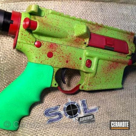 Powder Coating: Crimson H-221,Zombie Green H-168,Zombie,Tactical Rifle,Zombie Hunter