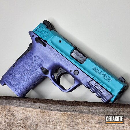 Powder Coating: Smith & Wesson M&P,Smith & Wesson,CRUSHED ORCHID H-314,Mermaid,S.H.O.T,Pistol,American Arms Customs,BLACK CHERRY H-319,AZTEC TEAL H-349