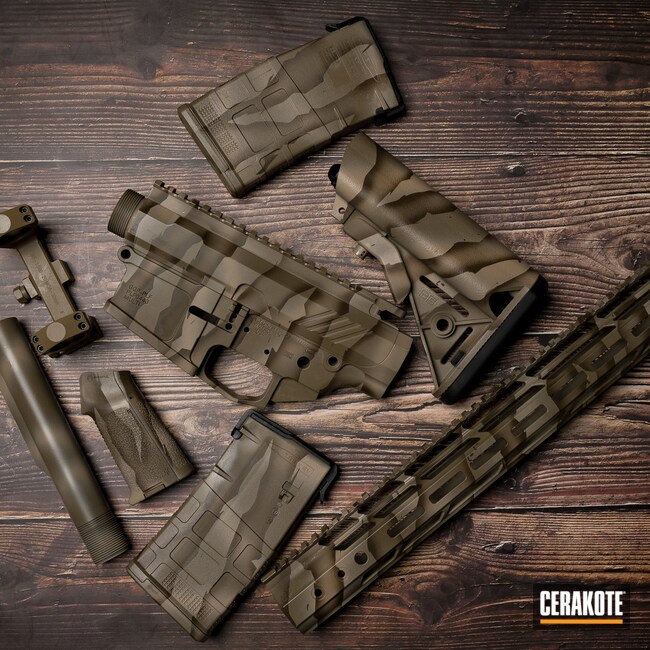 Cerakoted: S.H.O.T,DESERT SAND H-199,Patriot Brown H-226,MAGPUL® FDE C-267,Tactical Rifle,AR-15