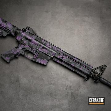 Cerakoted Wild Purple, Armor Black And Sniper Grey Tactical Rifle