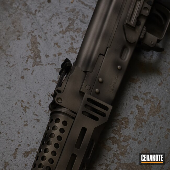 Cerakoted: S.H.O.T,Rifle,Graphite Black H-146,Distressed,Titanium H-170,Tactical Rifle,AK Rifle