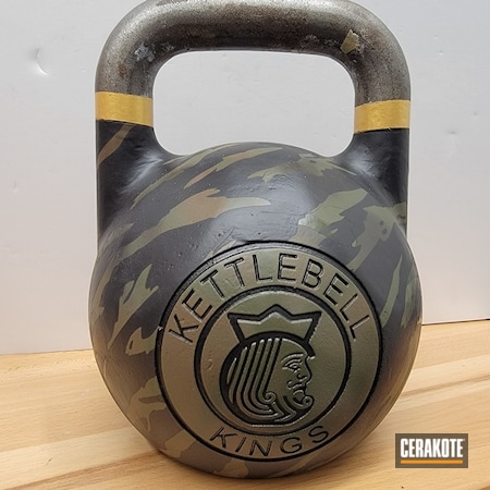 Powder Coating: O.D. Green C-241,Patriot Brown C-226,Fitness,Armor Black C-192,Sports and Fitness,Kettlebell,kettle bell,FLAT DARK EARTH C-246