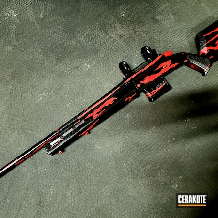 Powder Coating: Tiger Stripes,Gloss Black H-109,S.H.O.T,MagPul,Hunting Rifle,Two-Color Fade,Custom Camo,FIREHOUSE RED H-216,Bolt Action Rifle,Hunting,Two Tone,Remington 700,Remington,USMC Red H-167