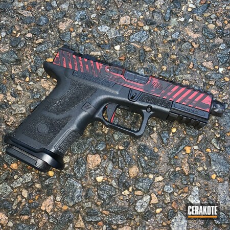 Powder Coating: Crimson H-221,S.H.O.T,Pistol,Cetactical,Armor Black H-190,Zev
