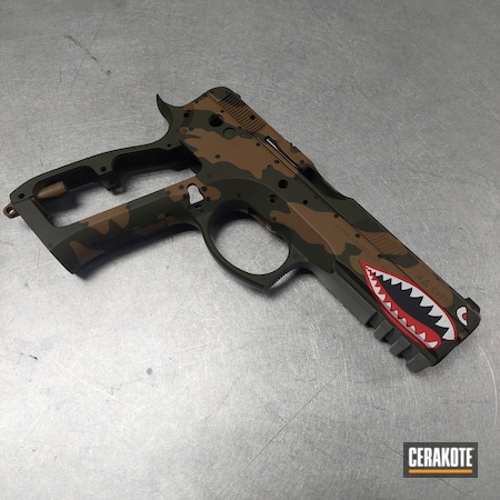 Powder Coating: Mil Spec O.D. Green H-240,S.H.O.T,War Plane,Flying Tiger,WWII,P40,Armor Black H-190,Stormtrooper White H-297,USMC Red H-167,Shark Mouth,Bull Shark Grey H-214,TROY® COYOTE TAN H-268