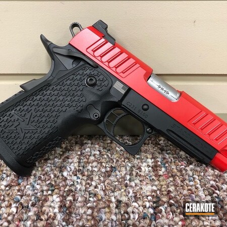 Powder Coating: Staccato,1911,S.H.O.T,Pistol,USMC Red H-167