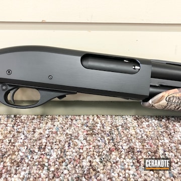 Graphite Black On Remington 870 Receiver, Barrel And Mag Tube