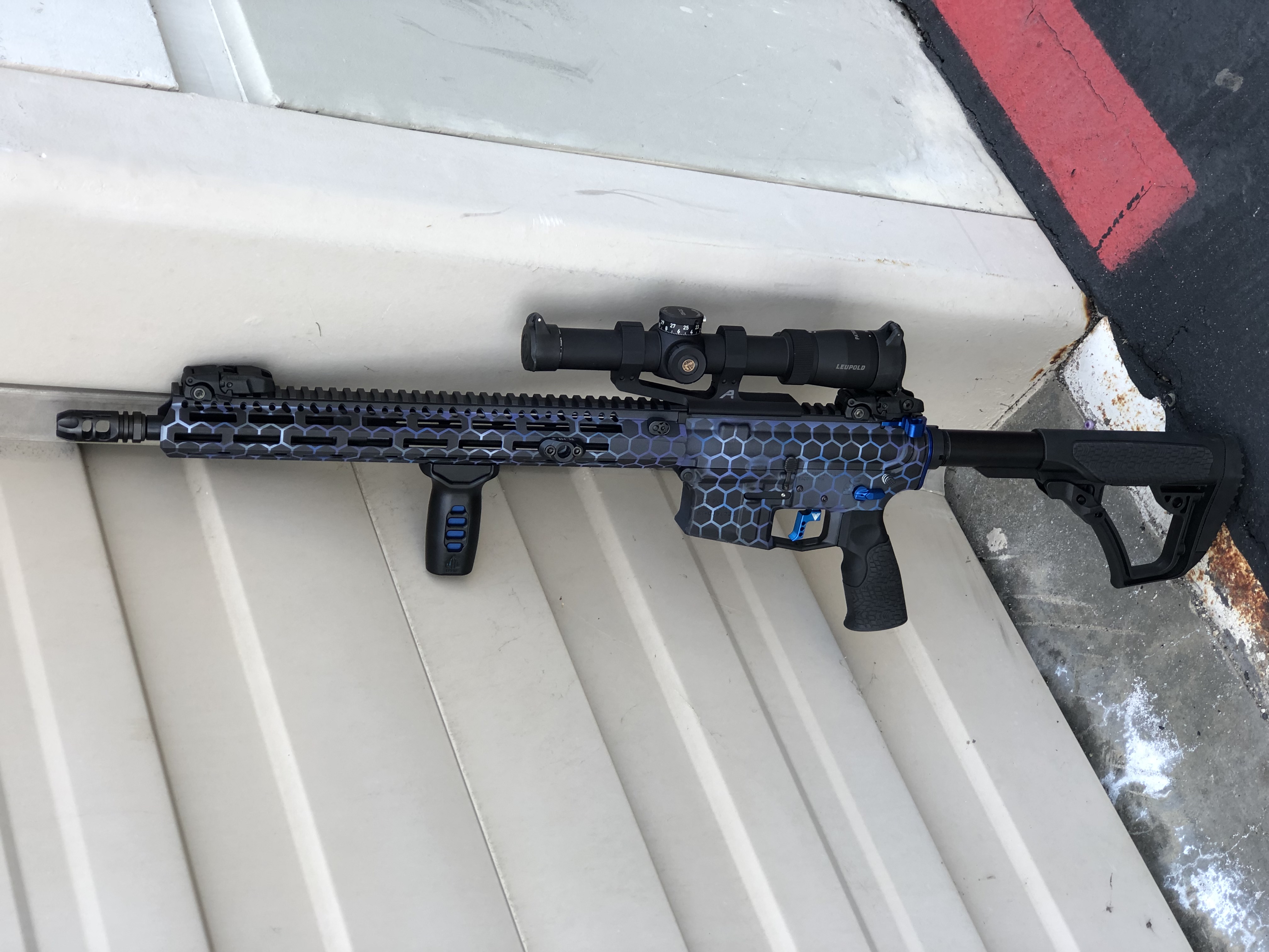 Blue Raspberry Cerakote Hex Camo in a Blue Raspberry, NRA Blue, Graphite Black and Northern ...