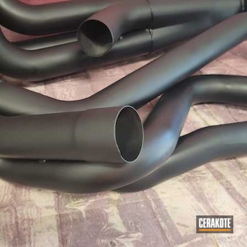 Cerakoted Exhaust Pipes In C-7600